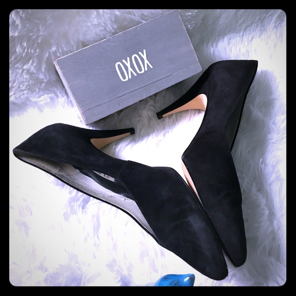 Nine West Suede Black pump👠🖤